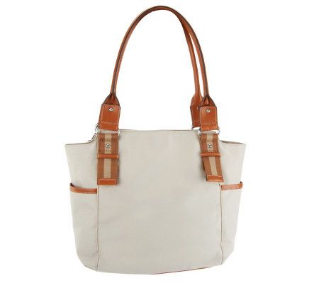 Tyler Rodan Nylon Tote Bag with Front Zipper