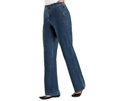 As Is Denim & Co. How Fitting Tummy Slimming Reg. Trousers Jeans - A235675