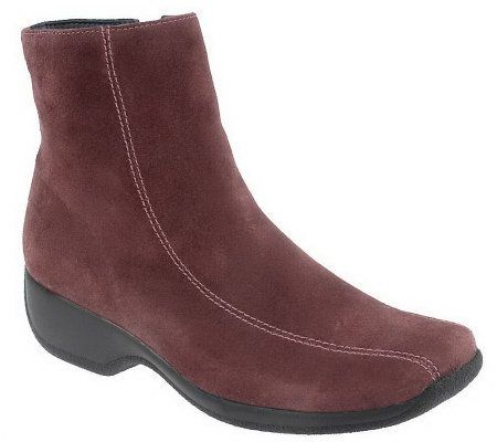 Clarks Ashlyn Water Resistant Suede Side Zip Ankle Boots - A64475