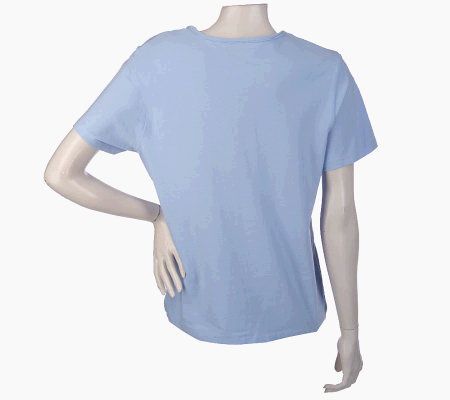 Susan Graver Battenburg Lace Trimmed T-Shirt