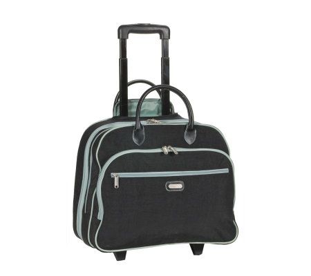 baggallini Crinkle Nylon Rolling Tote