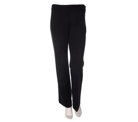 Kelly by Clinton Kelly Flat Front Side Zip Knit Pants - A203276