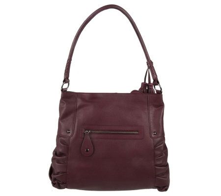 Fiore by Isabella Fiore Carla Leather Hobo with Embroidery