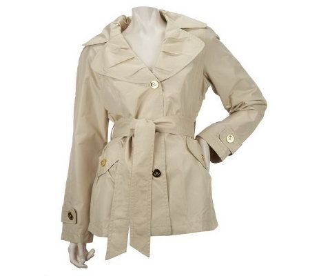 Centigrade Packable Trench Jacket with Self Belt - A220576