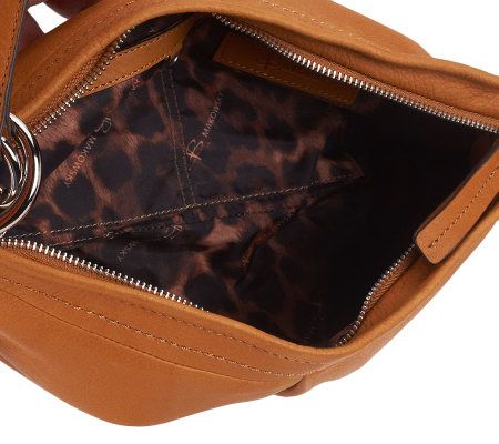 B. Makowsky Glove Leather Zip Top Convertible Shoulder Bag