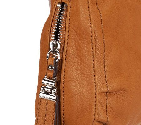 B. Makowsky Glove Leather Zip Top Convertible Shoulder Bag