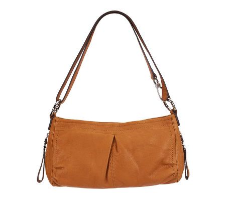 B. Makowsky Glove Leather Zip Top Convertible Shoulder Bag