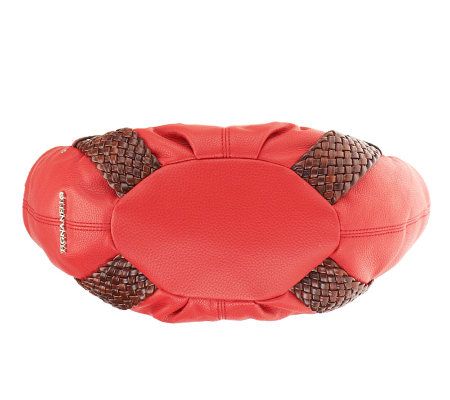 Tignanello Pebble Leather Tote with Braided Details