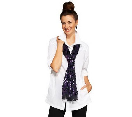 Joan Rivers Lavish Luxury Sequin Scarf - A226776