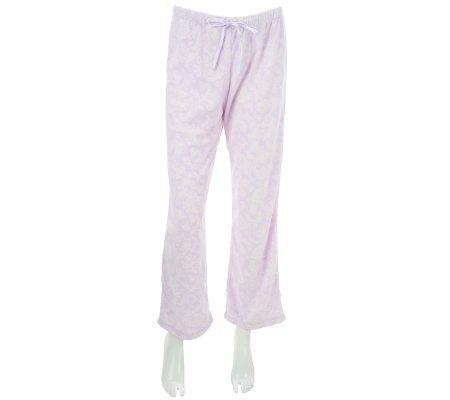 Carole Hochman Novelty Print Microfleece Notch Collar Pajama Set