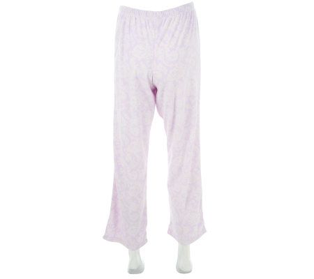 Carole Hochman Novelty Print Microfleece Notch Collar Pajama Set