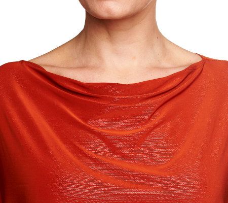 Attitudes by Renee Shimmer Dolman Sleeve Tunic