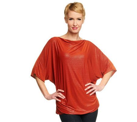 Attitudes by Renee Shimmer Dolman Sleeve Tunic - A231676