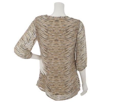 Liz Claiborne New York Fully Lined Chiffon Printed Tunic