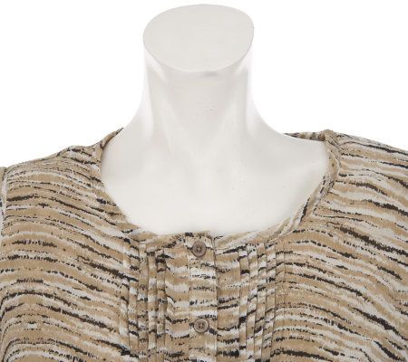 Liz Claiborne New York Fully Lined Chiffon Printed Tunic