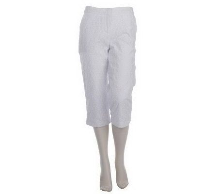 Liz Claiborne New York Jackie Eyelet Capri Pants - A214277