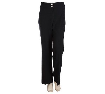 Kelly by Clinton Kelly Fly Front Straight Leg Pants - A219077