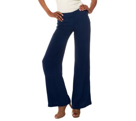 KZ by Karen Zambos Fly Front Wide Leg Trouser - A222777