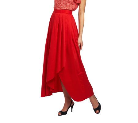 CE by Cristina Ehrlich Hi-Low Pleated Maxi Skirt - A222877
