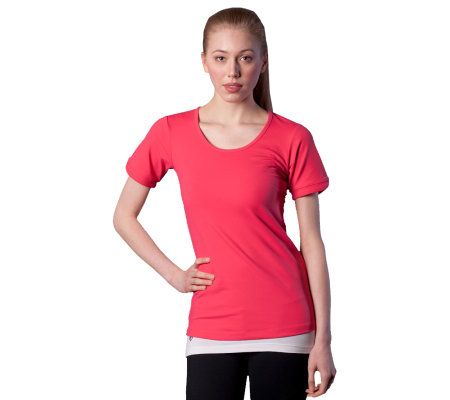 Silver Icing Denise Lightweight Scoop Neck Workout Tee - A223177