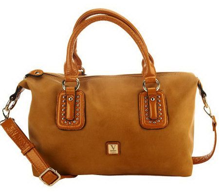 V Couture by Kooba Staci Satchel w/ Contrast Trim & Strap - A224677