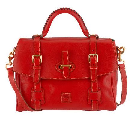 Dooney & Bourke Florentine Leather Flap Tab Satchel - A224977