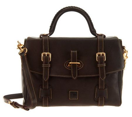 Dooney & Bourke Florentine Leather Flap Tab Satchel - A224977
