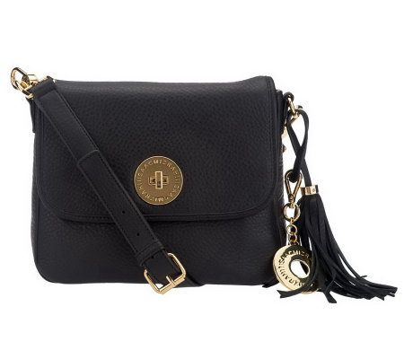 Isaac Mizrahi Live! Bridgehampton Pebble Leather Crossbody - A227477