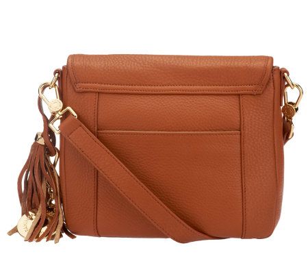 Isaac Mizrahi Live! Bridgehampton Pebble Leather Crossbody