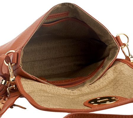 Isaac Mizrahi Live! Bridgehampton Pebble Leather Crossbody