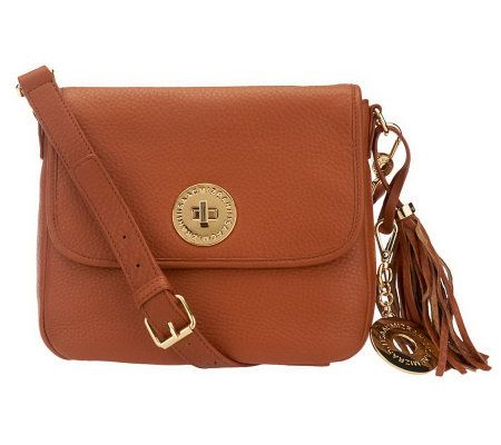 Isaac Mizrahi Live! Bridgehampton Pebble Leather Crossbody - A227477