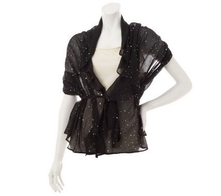 Joan Rivers 4 in 1 Embellished Vest with Belt - A230577