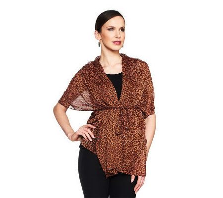 Joan Rivers 4 in 1 Embellished Vest with Belt - A230577