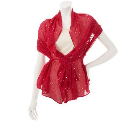 Joan Rivers 4 in 1 Embellished Vest with Belt - A230577