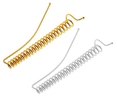 As Is SpyralClip Set/2 Goldtone & Silvertone Hair Clips - A231877