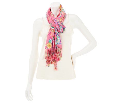 Liz Claiborne New York Paisley Printed Scarf with