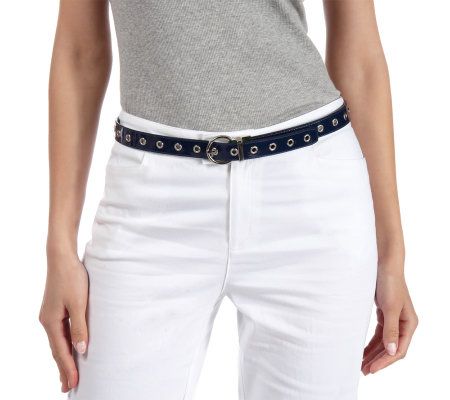 Isaac Mizrahi Live! 1 Reversible Grommet Belt - A211678