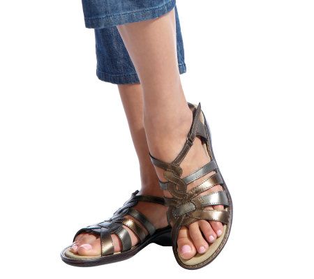 Clarks Bendables Ina Embrace Leather Fisherman Sandals