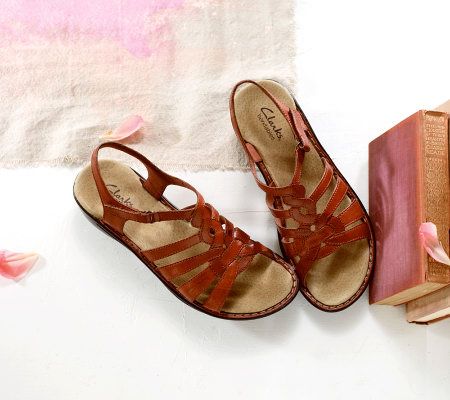 Clarks Bendables Ina Embrace Leather Fisherman Sandals