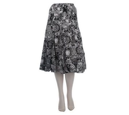 Motto Gored Floral Printed Skirt - A214478