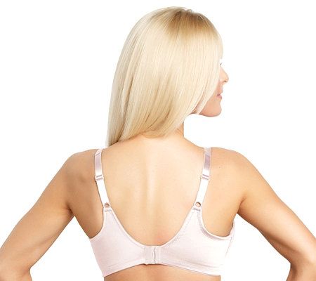 Barely Breezies Set of 2 Modesty Lined Full Coverage T-Shirt Bras