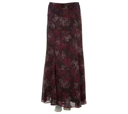 Nicole Richie Collection Pull-on Floral Print Maxi Skirt