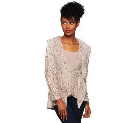 Nicole Richie Collection Lace Jacket with Waist Tie - A228978