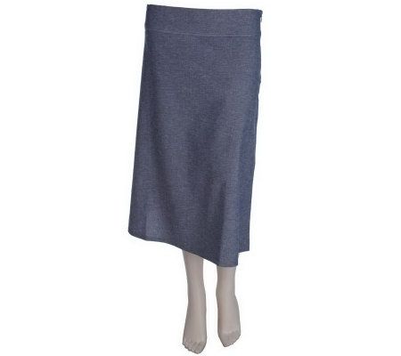 As Is Elizabeth Hasselback Chambray Skirt - A229978