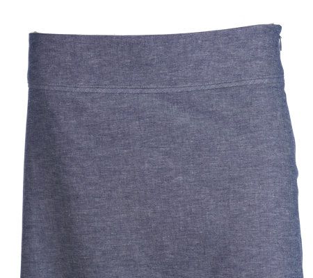 As Is Elizabeth Hasselback Chambray Skirt