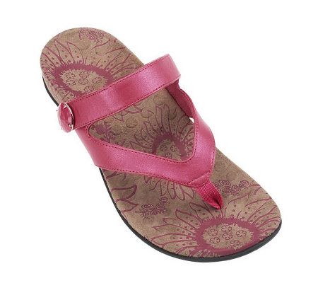 Orthaheel Cocoa Orthotic Thong Sandals w/ Adj. Strap - A230078