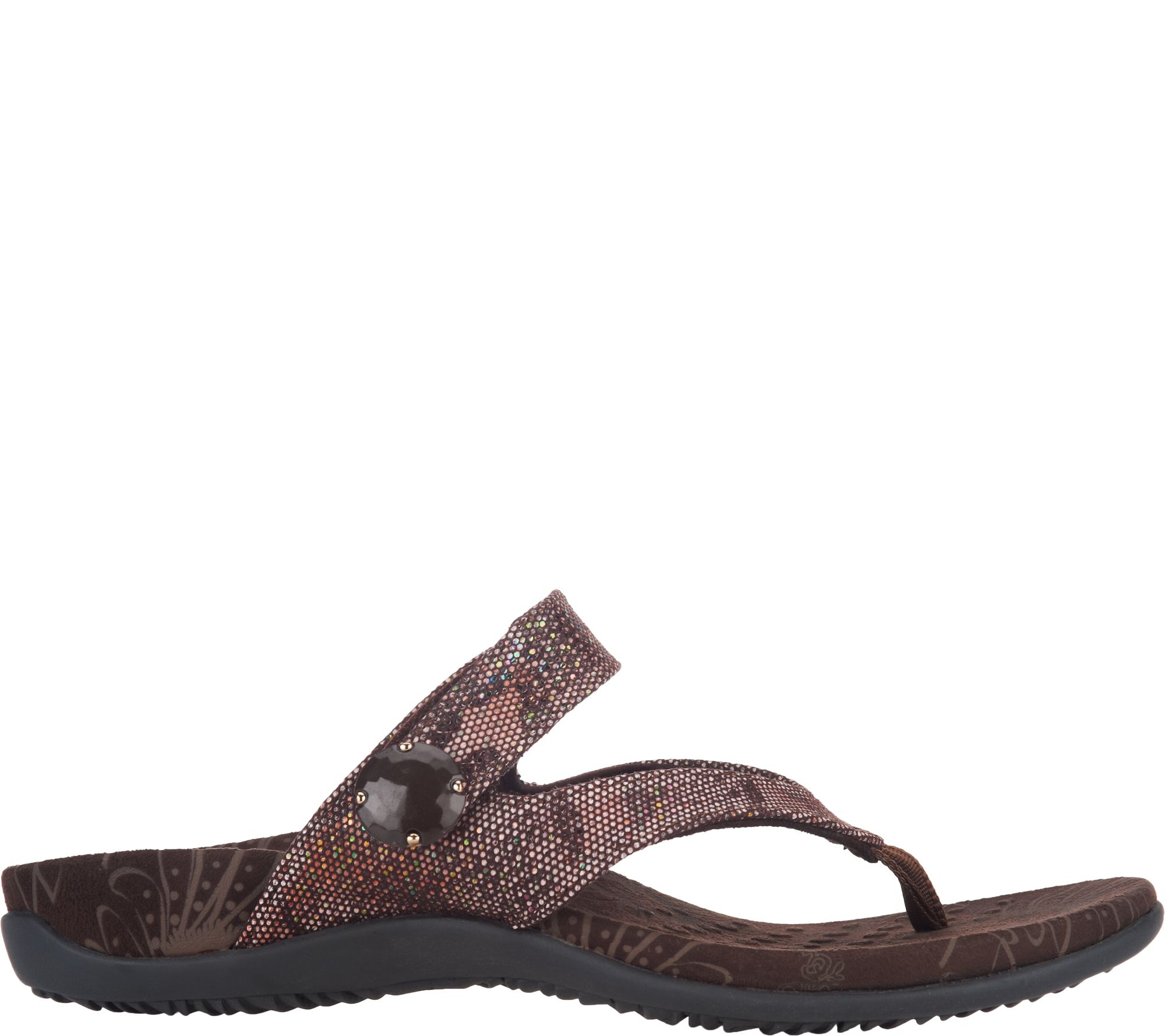 Orthaheel Cocoa Orthotic Thong Sandals w/ Adj. Strap