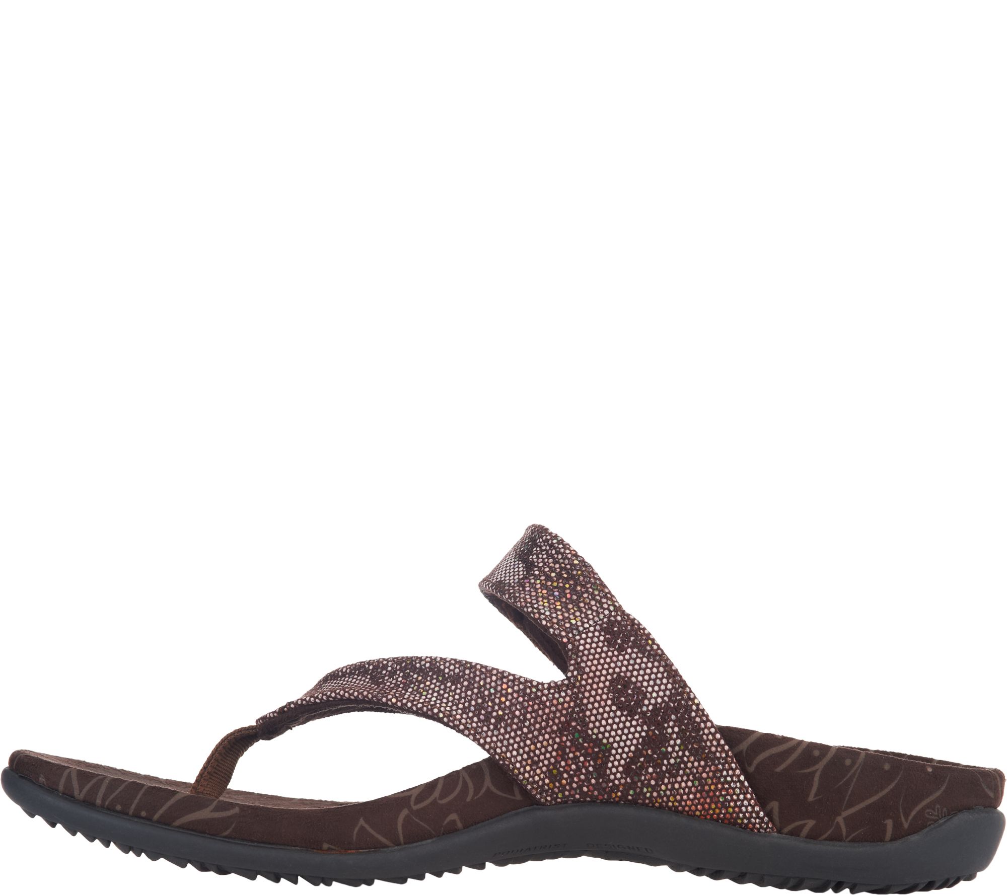 Orthaheel Cocoa Orthotic Thong Sandals w/ Adj. Strap