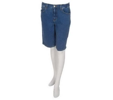 Denim & Co. Classic Waist Stretch 5 Pocket Shorts - A80078