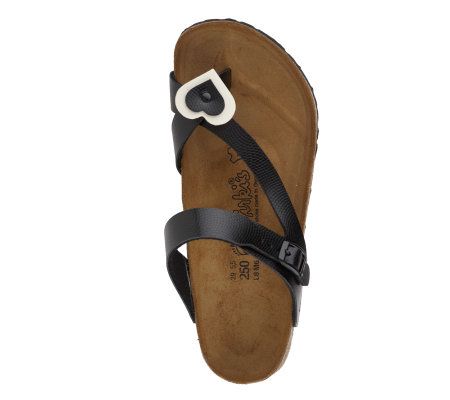 Birkis Two-tone Heart Accent Thong Sandals
